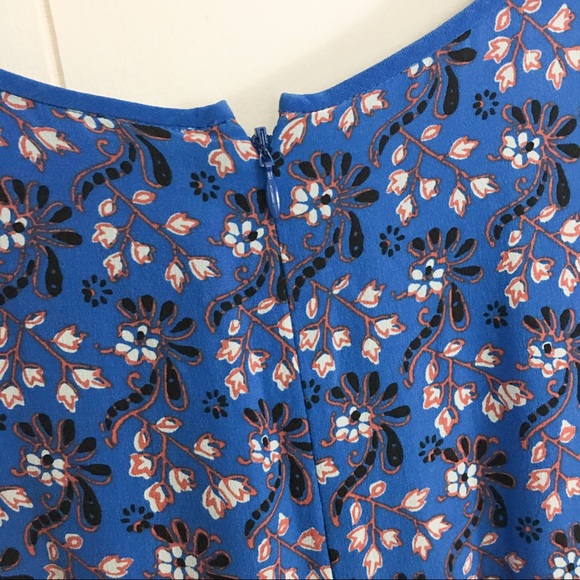 J. Crew Blue Silk “Vintage  Scarf Dress” Size 2 - Picture 5 of 8